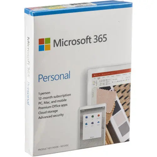 Microsoft 365 Personal (1 PC or Mac License / 12-Month Subscription / Retail Box Microsoft