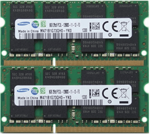 DDR3-1600-SODIMM - Samsung Original 16GB (8GBx2) DDR3L 1600MHz (PC3L-12800) SODIMM 204-Pin Memory -M471B1G73QH0-YK0