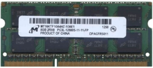 DDR3-1600-SODIMM - Micron Original 8GB DDR3L 1600MHz (PC3L-12800) SODIMM 204-Pin Memory - MT16KTF1G64HZ-1G6E1