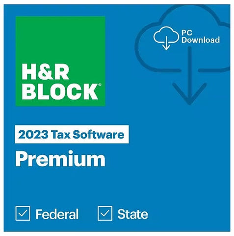 HRB Tax Software Premium 2023 for 1 User, Windows, Download
