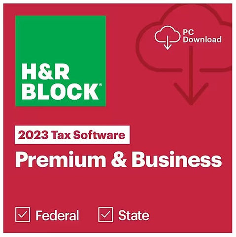 HRB Tax Software Premium & Business 2023 for 1 User, Windows, Download