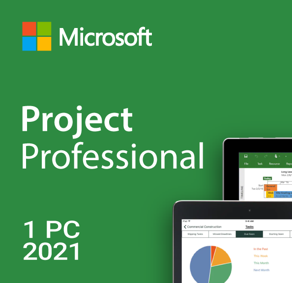 MICROSOFT PROJECT PROFESSIONAL 2021 - LICENSE - 1 PC