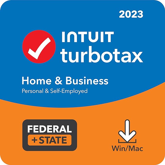 TurboTax Home & Business 2023 Tax Software, Federal & State Tax Return [PC/Mac Download]